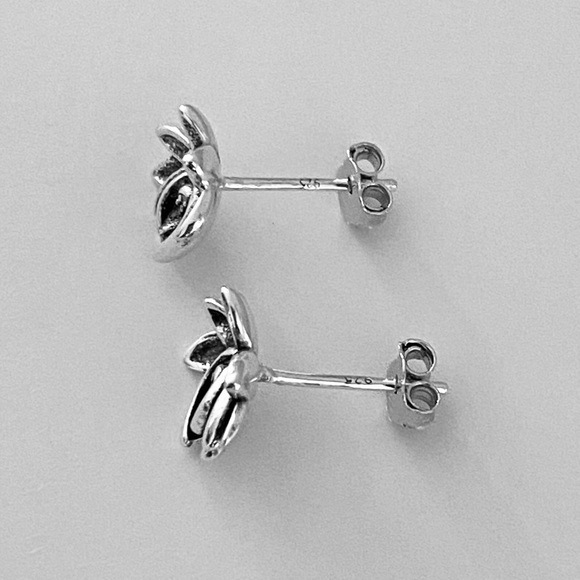 Sterling Silver Blooming Lotus Earrings, Flower Earrings, Spirit Flowers - Picture 9 of 9